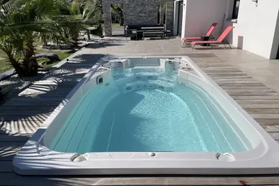 Image de Magnifique contemporaine avec spa chauffé à 15 min de Bordeaux centre.