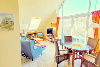 Image de Modern apartment in the first row on the beach with balcony and sea view