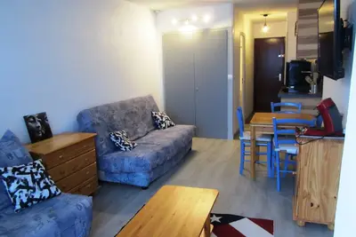 Image de Studio rénové au pied des pistes avec balcon – 4 pers, cuisine équipée, parking gratuit