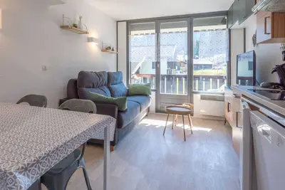 Image de Studio 4 pers vue montagne au pied des pistes