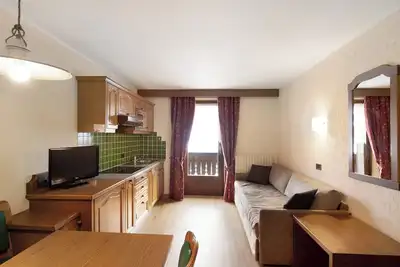 Image de Appartement \"Casa San Marco N 7\" avec vue sur les montagnes, jardin et Wi-Fi.