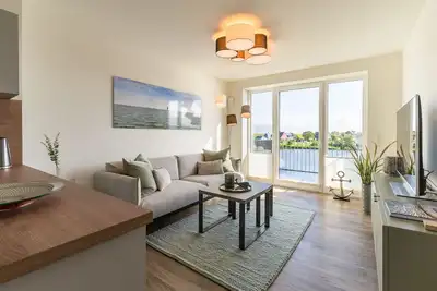 Image de Appartement \"Ankergold\" avec vue sur la digue, balcon et Wi-Fi.