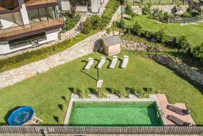 Image de Appartement \"Steinhaus L\" avec vue sur les montagnes, piscine partagée & Wi-Fi