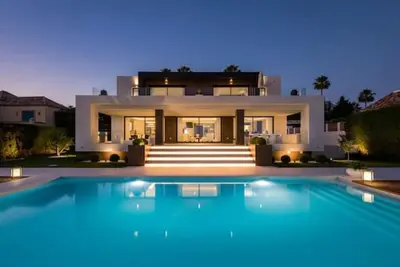 Image de 6 bedroom villa with cinema room and pool.