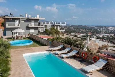 Amina villa, Private pool, Gym, Agios Nikolaos
