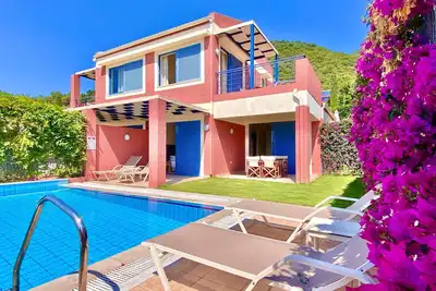 Beach Villa Barbati Pelagos with private pool