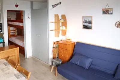 Image de Studio 4 pers en cœur de station, balcon vue montagne