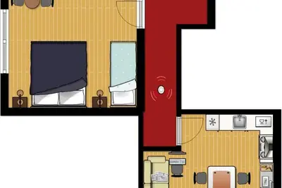 Image de App. 3 50m² 1-3 Pers. Schlafraum U. Wohnküche - My Urlaub Appartement - Haus Waldeck