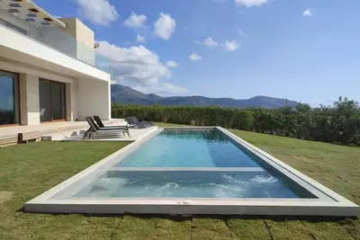 Image de Casa le Cicale the top villa in Falasarna, Basketbal, pool, Bbq