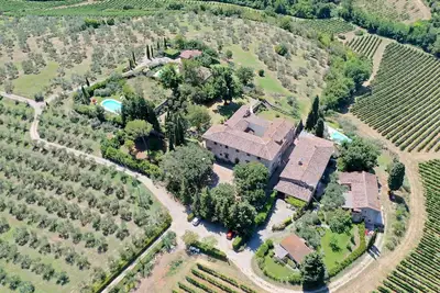 Villa Casavecchia, 1300 Tuscan villa near Florence with swimming pools 28 people