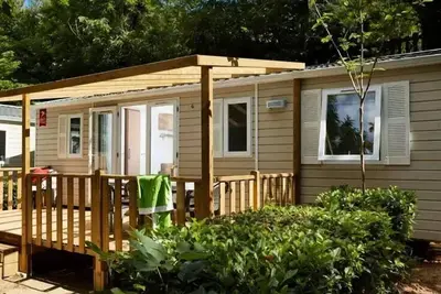 Image de Mobil Home Evo 4 Zimmer 6/8 Personen halbüberdachte Terrasse