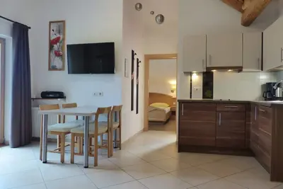Image de Vacation apartment with large panoramic balcony and organic natural bathing pond