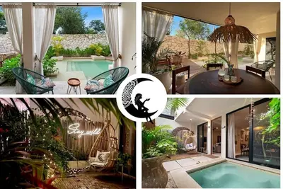 Image de Paradise awaits, luxury retreat w/ 2 pools (private plunge & swim up) and private courtyard + Free extras!