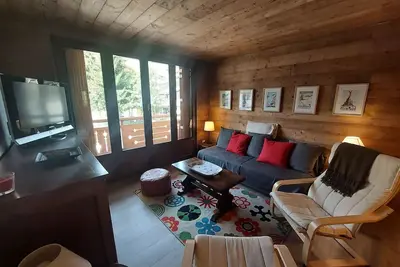 Appartement cosy de style montagne centre station