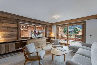 Image de Charmant 4 pièces à Megève avec sauna, hammam, parking et salle de sport