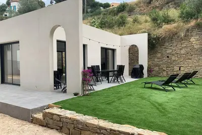 Image de Villa neuve quartier Fonsainte prox. plage/gare, jardin, spa, Bbq, parking privé