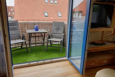 Image de Apartment lighthouse at the sandy beach-balcony-2 double-bedroom-balcony-dogs on request