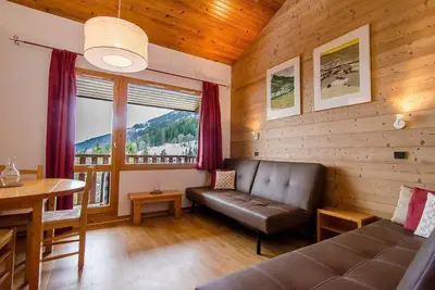 Image de À 5m des pistes de ski, 7ème étage, vue vallée, balcon, télévision, casier à ski, 26m², Valmorel
