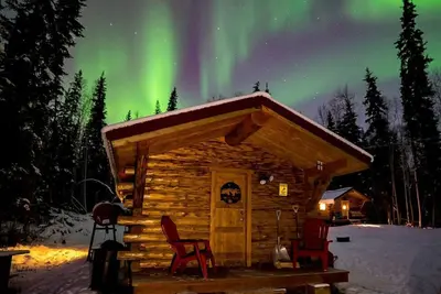 Image de 1 Bd. Deluxe Log Cabin | View Northern Lights!