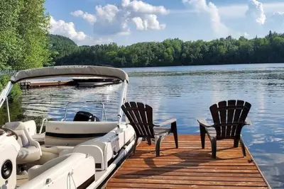 Image de Au bord du St-Maurice, rivière navigable, spa et ski