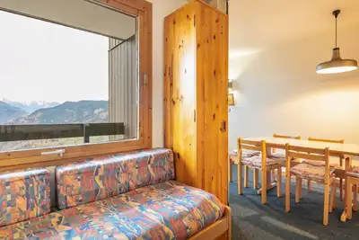 Image de Studio lumineux 4 pers, terrasse vue montagne