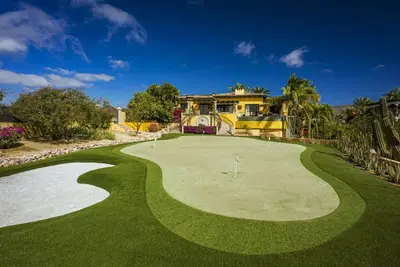 Luxe Villa Gracia with Putting Green and Golf Cart