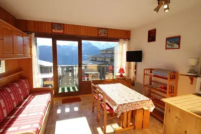 Image de Studio cabine 4 pers, pied des pistes, vue sud