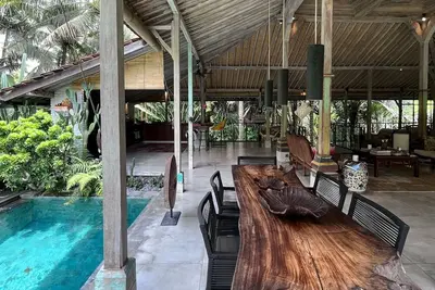 Image de Beautiful villa with private pool surrounded by greenery