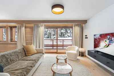 Image de Appartement neuf avec terrasse, 2 chambres près des pistes, sauna, hammam, salle de sport, parking