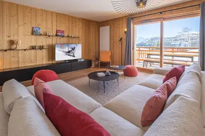 Image de Ski-in/Ski-out à l'Alpe d'Huez: Appartement 130m² avec Piscine, Sauna et Hammam