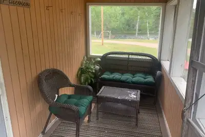 Image de Bucktail Lodge Pineview cabin on Winter, Wisconsin.