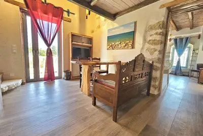 Image de \"Galerie Apartment Matala\" in Pitsidia, fantastic sleeping gallery and 2. bedroom