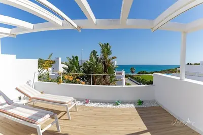 75m to the beach at Fuente del Gallo, 4 bed 3 bath