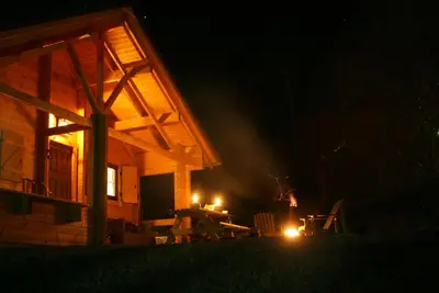 Finnish log cabin with hot tub near Willingen and Lake Diemel