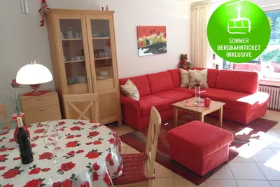 Apartment Oberstdorf, pool, parking lot, sauna, from May-October mountain railway ticket included.