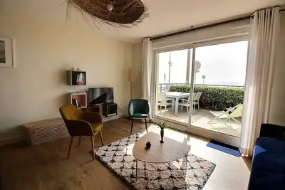 Image de Debeaumont Do : Appartement en rdc face mer, 2 chambres pour 4 Ă 6 personnes Hardelot