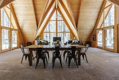 One of a Kind A-Frame with Cathedral Ceilings in Prestigious Gated Country Club