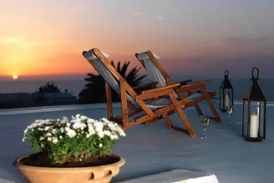 Image de Amazing Santorini Villa | Aurora Villa | 4 Bedrooms | Wonderful Sea & Countryside Views | Finikia