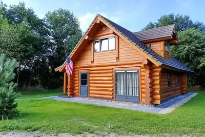 Unique wooden villa (5p) with sauna in Twente 1