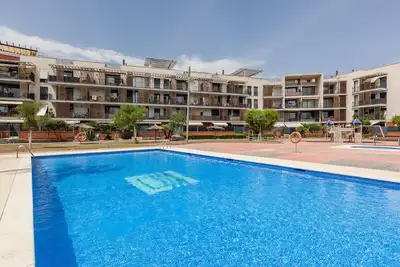 Image de Appartement \"Cubelles Mar\" avec vue sur la mer, Wi-Fi et climatisation.