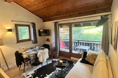 Image de Appt de 30m2 - 4 personnes à 500m des pistes de Megève + Parking - Wifi - Casier