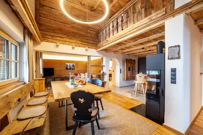 Image de Maison de vacances 'Mutlechnerhof' avec vue sur les montagnes, terrasse privée et Wi-Fi.