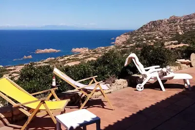 Image de Sardinia Costa Paradiso house with breathtaking views, terrace in the green.