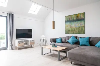 Image de Schöne Moderne Maisonette mit Sonnenterrasse am Meer - Gulfhof Polder72