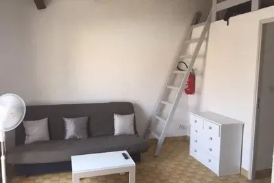 Image de Charmant studio mezzanine 27m², 5 pers, terrasse, parking, 800m plage, proche commerces
