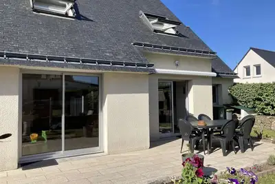 Maison familiale 5p, proche plage, quartier Port Haliguen, terrasse sud-ouest, parking, Wifi inclus