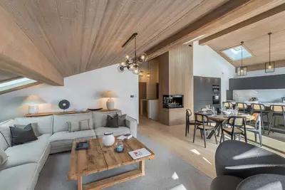 Image de Penthouse lumineux avec piscine à Megève, pour 10 personnes