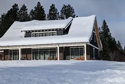 Mountain farmhouse nestled in the Plain valley near Leavenworth, Lake Wenatchee.