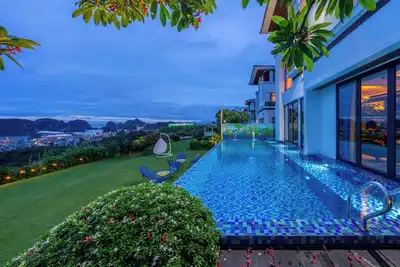 Image de Indochine‑Style Private Pool Villa Full Bay View |5 Br | Karaoke • Billiards
