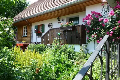Vacation home with wood-burning stove and infrared cabin nestled in a large natural garden